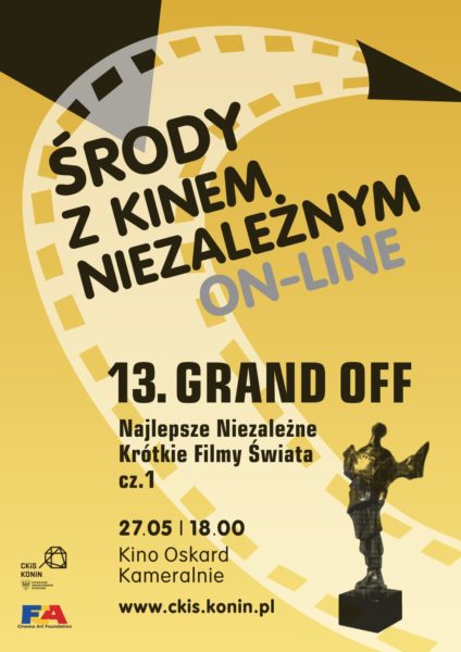 Plakat zapowiadający wydarzenie "Środa z kinem niezależnym on-line", fot. Materiały organizatora