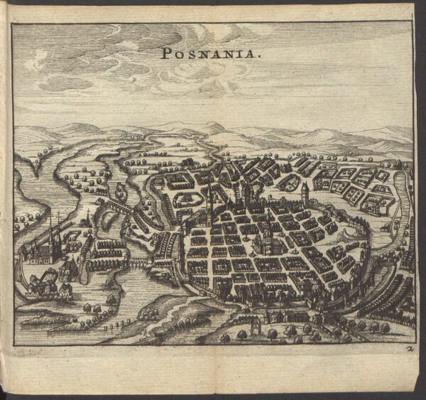 Poznań około 1659, za Andreas Cellarius Regni Poloniae Magnique ducatus Lituaniae, fot. Polona