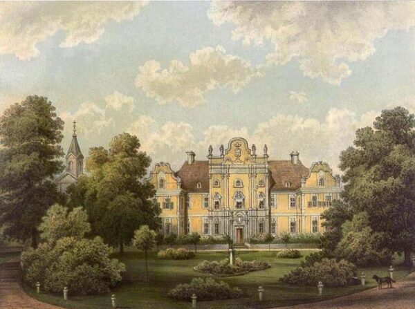 Pałac w Borówku, dzisiaj w obrębie Czempinia, fot. Sammlung Duncker