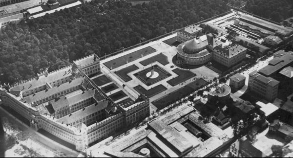 Pałac Rządowy (Collegium Chemicum) i Pałac Sztuki (Collegium Anatomicum), PeWuKa 1929, fot. NAC
