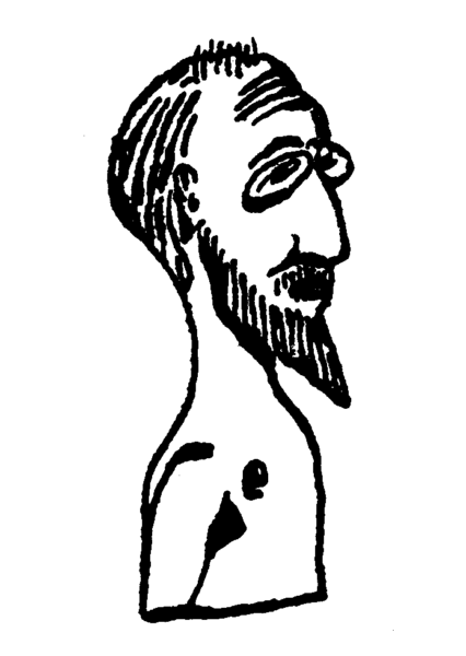 Eric Satie, autoportret, źródło: Wikipedia