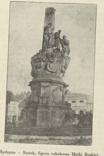 Pomnik Trójcy Świętej, za M. Derda Zabytki wielkopolskie, Poznań 1929, fot. Polona