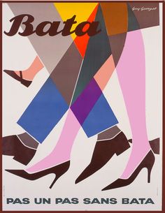 Francuski plakat reklamowy: Ani kroku bez Baty - lata 30. XX wieku, fot. domena publiczna