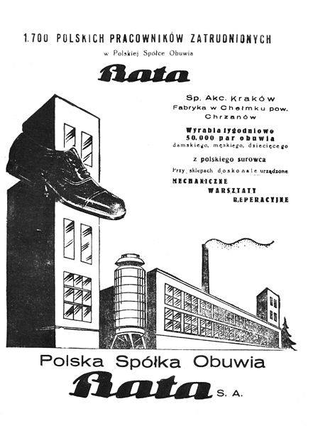 Polska reklama marki Bata i Polskiej Spółki Obuwia Bata, fot. domena publiczna