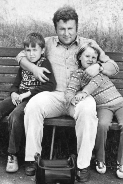 Ryszard Fórmanek z dziećmi, Maciejem i Ewą, fot. z rodzinnego archiwum