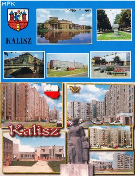 Kalisz w PRL, wielkopłytowa sypialnia Kalisza - osiedla Dobrzec na pocztówkach z lat 80-tych i 90-tych XX wieku, fot. ze zbiorów Wirtualnego Muzeum Fotografii Kalisza