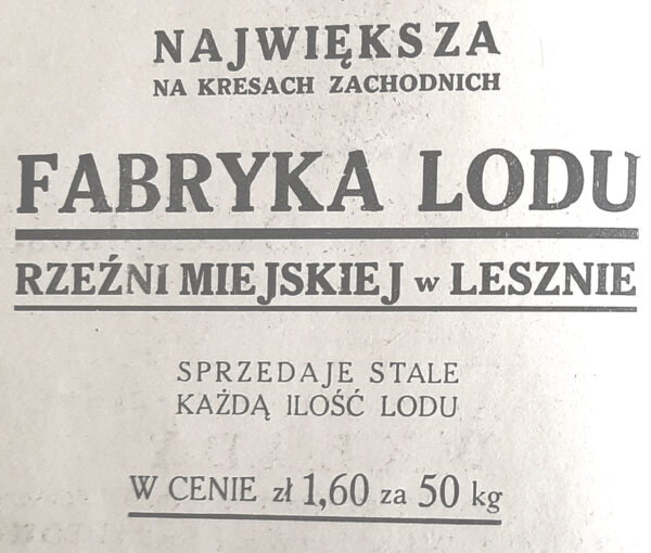 Reklama z 1928 r., repr. M. Gołembka
