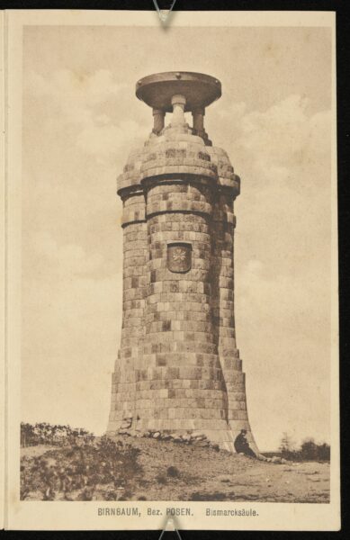 Pocztówka wyd. Juliusa Buchwalda, Wieża Bismarcka w Międzychodzie, fot. Polona