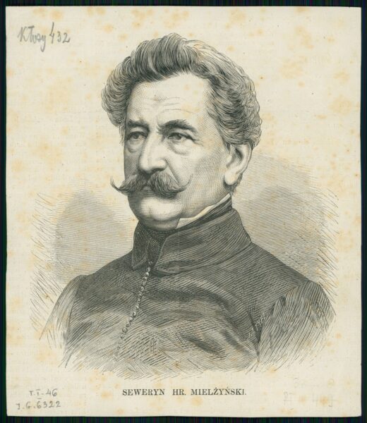 Seweryn Mielżyński, rycina. z czasopisma Kłosy 1873, nr 432, fot. Polona