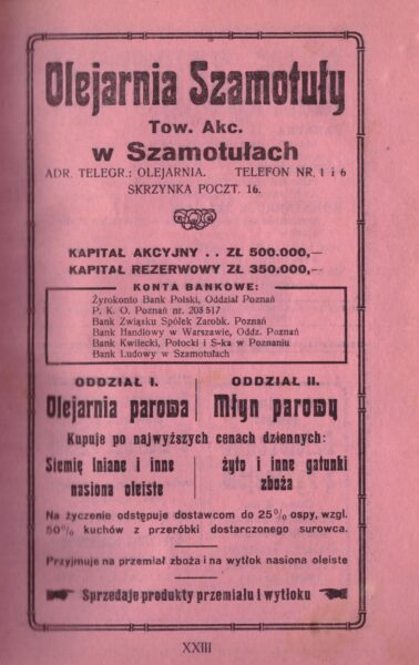 Reklama z 1931 roku, fot. ze zbiorów Muzeum Zamek Górków