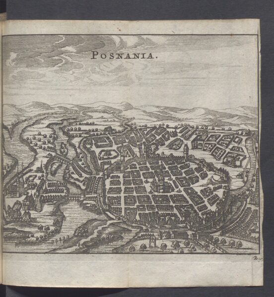 Poznań, około 1660, Andreas Cellarius, Het Koninckryck Poolen en toe-behoorende Landen, fot. Polona