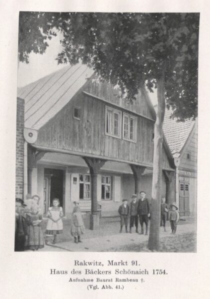 Nieistniejący dom podcieniowy na Rynku w Grodzisku Wlkp., Das Bürgerhaus in den Posener Landen