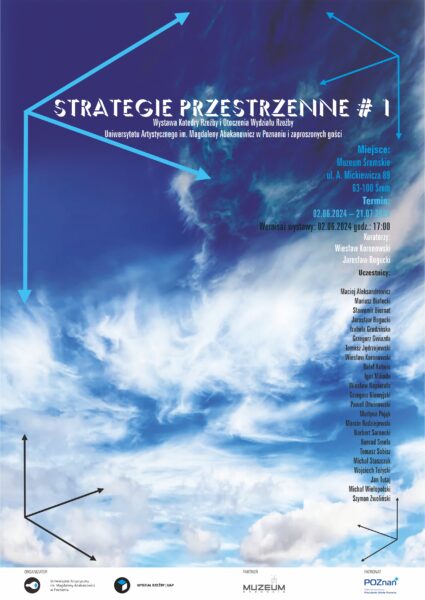 Strategie przestrzenne #1 - plakat wystawy w Muzeum Śremskim