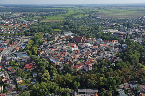 Kościan z lotu ptaka, fot. Starostwo powiatowe w Kościanie