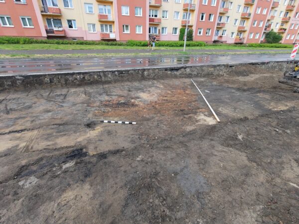 Wygląd górnej części wypełniska piwniczki po odkryciu, fot. Jarosław Rola