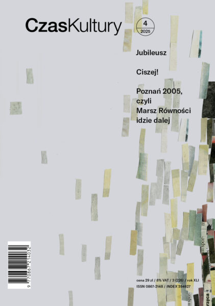 Okładka pisma "Czas Kultury" nr 4/2025